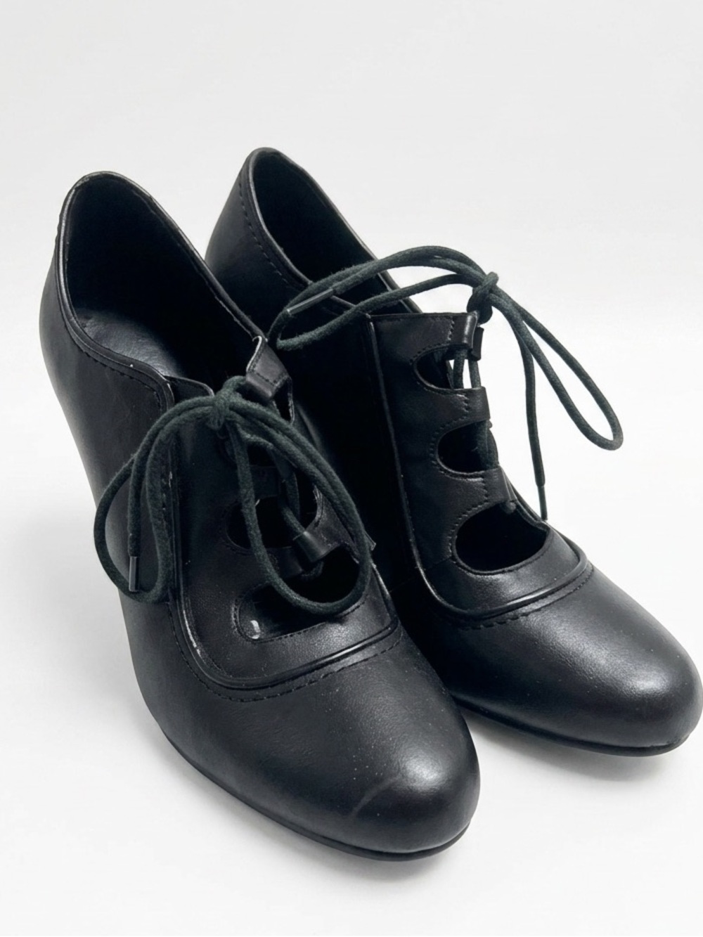 Rockport Adiprene Lace Up Pumps Chunky Block Heels 8.5